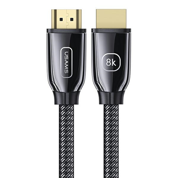 USAMS Kabel HDMI - HDMI 2.1 U67 2m 8K czarny/black Ultra HD SJ497HD01 (US-SJ497)