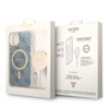 Zestaw Guess GUBPP14SH4EACSB Case+ Charger iPhone 14 / 15 / 13 6,1" niebieski/blue hard case 4G Print MagSafe