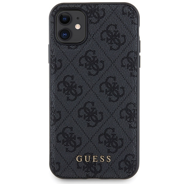 Zestaw Guess GUBPM5N614GEMGK iPhone11 6.1" hardcase + Powerbank 5000mAh MagSafe czarny/black 4G Metal Logo