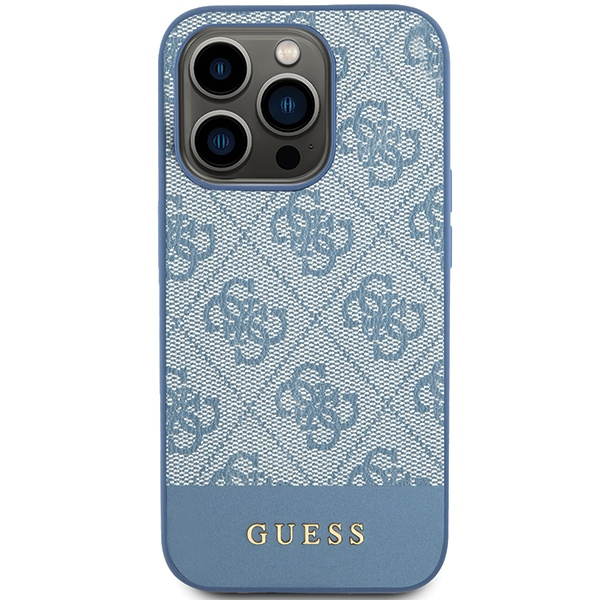 Guess GUHCP15LG4GLBL iPhone 15 Pro 6.1" niebieski/blue hardcase 4G Stripe Collection