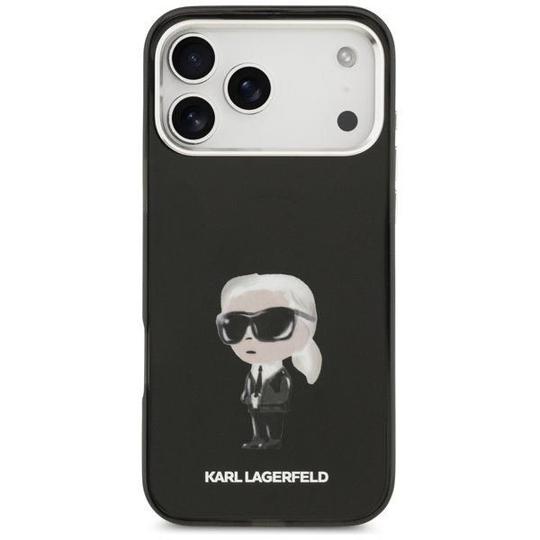 Etui Karl Lagerfeld IML Aquarelle Karl & Logo MagSafe do iPhone 17 Pro Max czarny