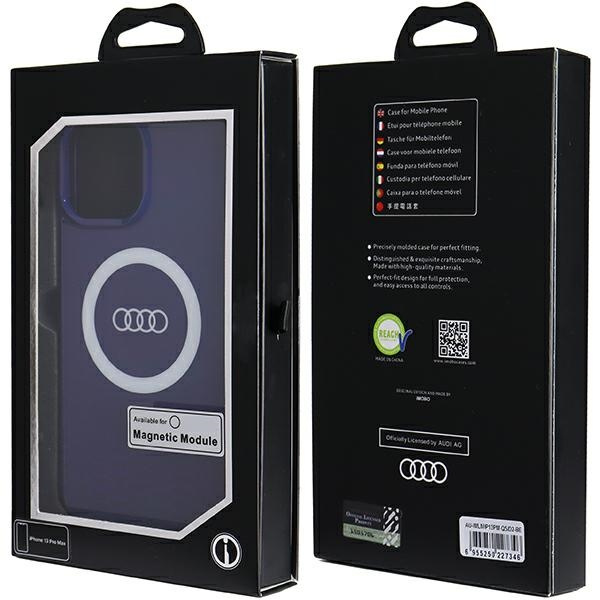 Etui Audi IML Big Logo MagSafe na iPhone 13 Pro Max - niebieskie