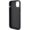 Karl Lagerfeld Saffiano Cardslot Karl&amp;Choupette Metal Pin case for iPhone 15 - black