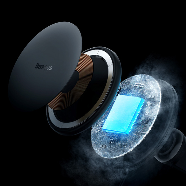 BASEUS WIRELESS CAR CHARGER WITH MAGSAFE 15W HOLDER FOR AIR VENT + USB-A 25W WHITE (CW01)