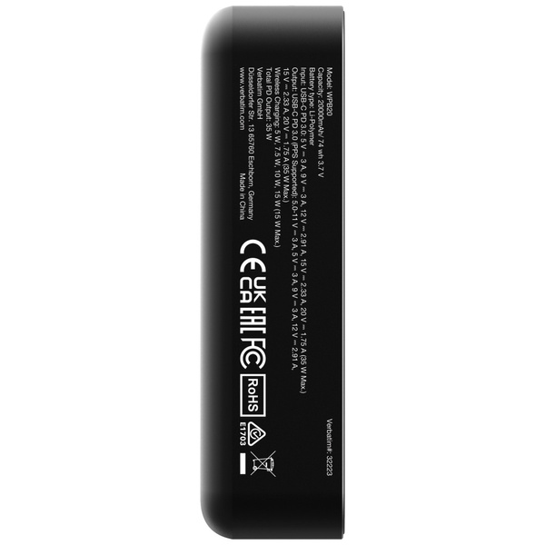 Powerbank Verbatim Charge n Go           Essentials 20000mAh Magnetic Wireless czarny 32223
