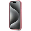 Etui Karl Lagerfeld Wrinkled Metal       Signature do iPhone 15 różowy