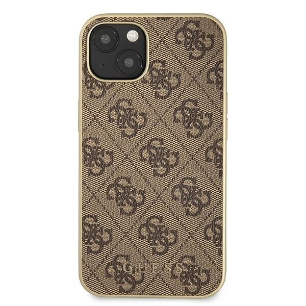 Guess GUHMP13MG4GB iPhone 13 / 14 / 156.1" brązowy/brown hard case 4G Collection Magsafe