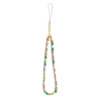 GUESS ZAWIESZKA GUSTFLWP PHONE STRAP RÓŻOWY/PINK HEISHI BEADS