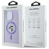 Karl Lagerfeld KLHMP16LSCMKCRHU iPhone 16 Pro fioletowy/purple HC MagSafe Silicone KC Heads Ring