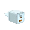 JELLICO ładowarka sieciowa EU55 GaN PD 33W 1xUSB-C + 1xUSB QC3.0 Niebieski