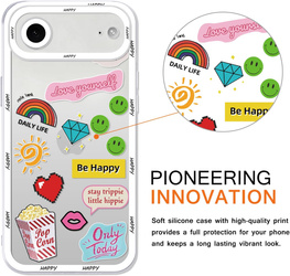 Pnakqil Iphone 17 Air Case Transparent BeHappy