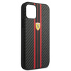 Ferrari FESNECHCP12MRE iPhone 12/12 Pro 6,1" czarny/black hardcase On Track PU Carbon
