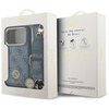Etui Guess 4G Strass Logo & Big Strap    Metal Buttons MagSafe do iPhone 17 Pro niebieski