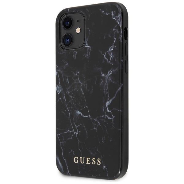 Guess GUHCP12SPCUMABK iPhone12 mini 5,4" czarny/black hardcase Marble