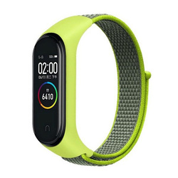 Beline pasek Mi Band 7/6/5/4/3 NylonLoop żółty/yellow