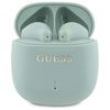 Guess słuchawki Bluetooth GUTWSJ14ESGN   TWS + stacja dokująca zielony/green Printed Classic Logo