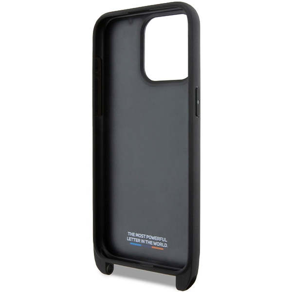Etui BMW M Edition Carbon Stripe & Strap na iPhone 15 Pro Max - czarne