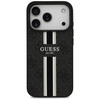 Etui Guess 4G Printed Stripes MagSafe do iPhone 17 Pro czarny