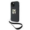 DKNY DKHCP15MPBSWSK iPhone 15 Plus6.7" czarny/black hardcase Wrist Strap Stock Logo