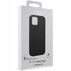 Puro Etui silikonowe Puro Icon Mag Pro MagSafe do iPhone 15 - czarne