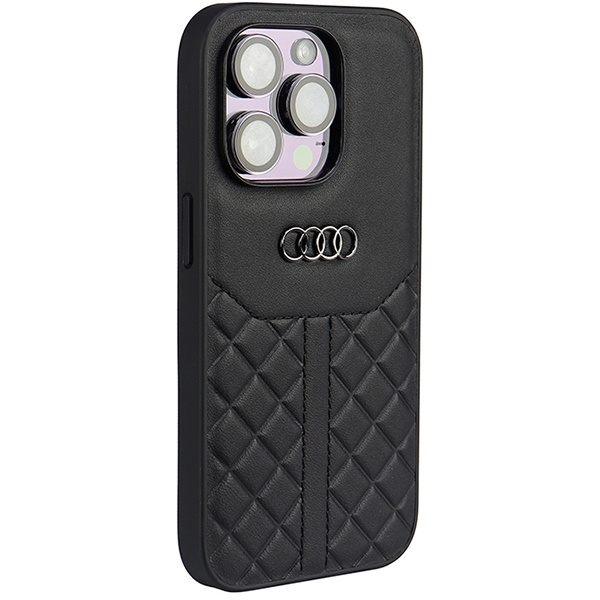 Audi Genuine Leather iPhone 14 Pro 6.1" black/black hardcase AU-TPUPPCIP14P-Q8/D1-BK