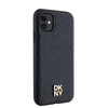 DKNY DKHMN61PSHRPSK iPhone 11 / Xr 6.1"czarny/black hardcase Leather Monogram Pattern Metal Logo MagSafe