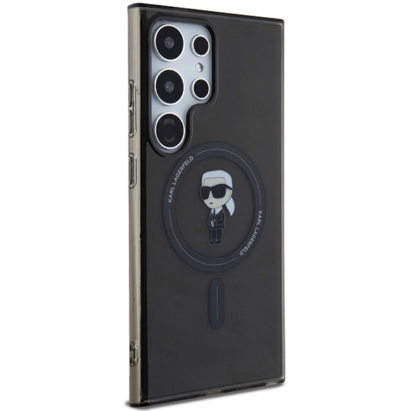 KARL LAGERFELD KLHMS24LHFCKOK S24 ULTRA S928 BLACK/BLACK HARDCASE IML IKONIK MAGSAFE