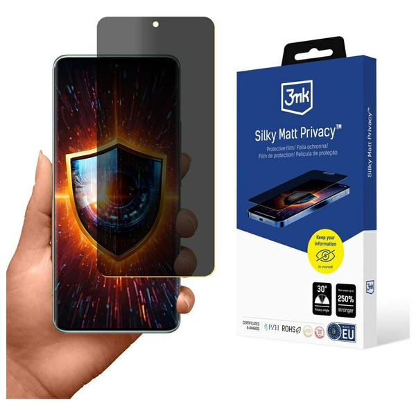 Folia prywatyzująca 3MK Silky Matt       Privacy do Xiaomi Redmi Note 14 Pro 5G czarny