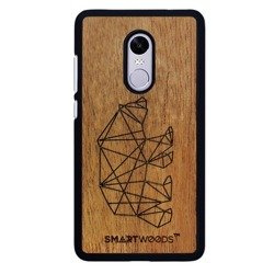 CASE ETUI DREWNIANE SMARTWOODS BEAR XIAOMI REDMI NOTE 4