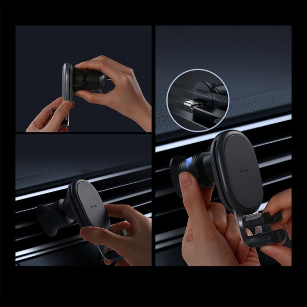 BASEUS STABLE GRAVITATIONAL CAR MOUNT (AIR OUTLET VERSION) CREAMY-WHITE