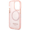 Guess GUHMP14XHTCMP iPhone 14 Pro Max 6,7" różowy/pink hard case Gold Outline Translucent MagSafe