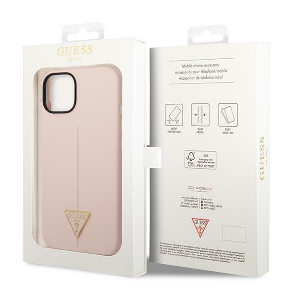 Guess GUHCP14MSLTGP iPhone 14 Plus / 15 Plus 6.7" różowy/pink hardcase Silicone Triangle