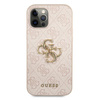 Guess GUHCP12M4GMGPI iPhone 12/12 Pro6,1" różowy/pink hardcase 4G Big Metal Logo