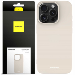 Spacecase Etui Silicone Case iPhone 15 Pro bone