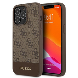 Guess GUHCP13LG4GLBR iPhone 13 Pro / 136,1" brązowy/brown hard case 4G Stripe Collection