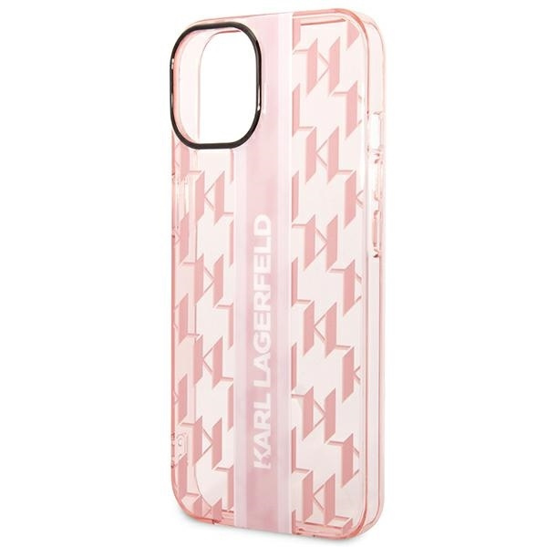 Etui Karl Lagerfeld Mono Vertical Stripe na iPhone 14 Plus - różowe
