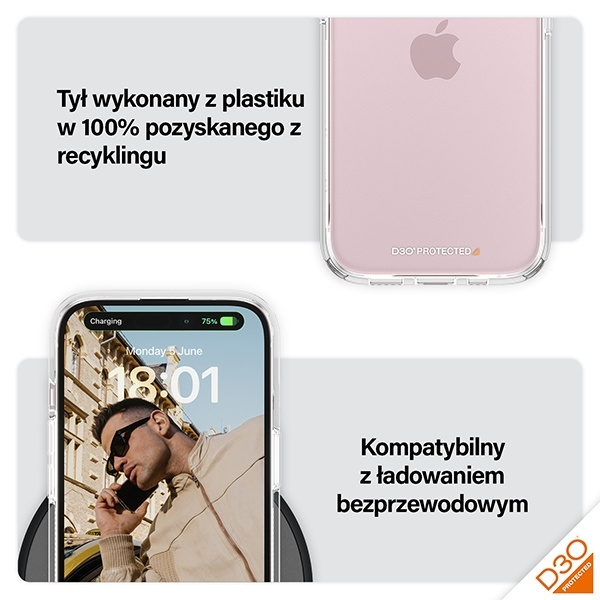 PanzerGlass HardCase iPhone 15 / 14 / 13 6.1" D3O 3xMilitary grade transparent 1172
