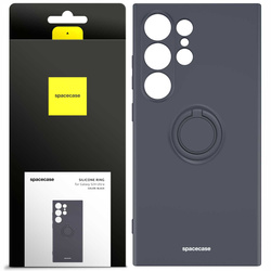 Spacecase Etui Silicone Ring Galaxy S24 Ultra black
