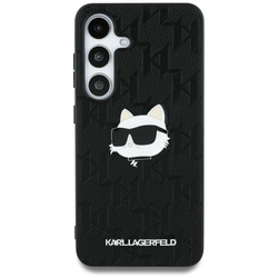 Etui Karl Lagerfeld Leather Monogram Pin  Logo Choupette Head Samsung Galaxy S25 Ultra czarny