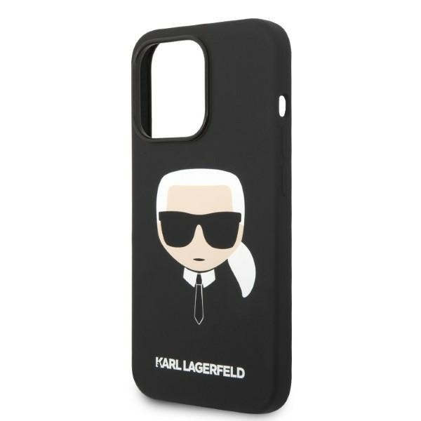 Karl Lagerfeld KLHMP14LSLKHBK iPhone 14 Pro 6.1 "hardcase black / black Silicone Karl`s Head Magsafe