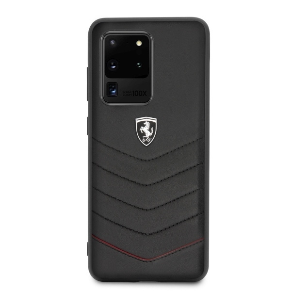 Etui Ferrari Heritage Quilted na Samsung Galaxy S20 Ultra - czarne