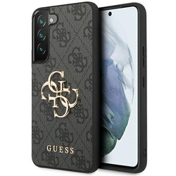 Guess GUHCS23S4GMGGR S23 S911szary/grey hardcase 4G Big Metal Logo