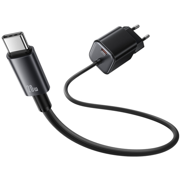 Ładowarka sieciowa USAMS JC Series CC261 20W GaN Mini Fast Charger 2xUSB-C czarny