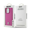 DKNY DKHMP15LPSHRPSP iPhone 15 Pro6.1" różowy/pink hardcase Leather Monogram Pattern Metal Logo MagSafe