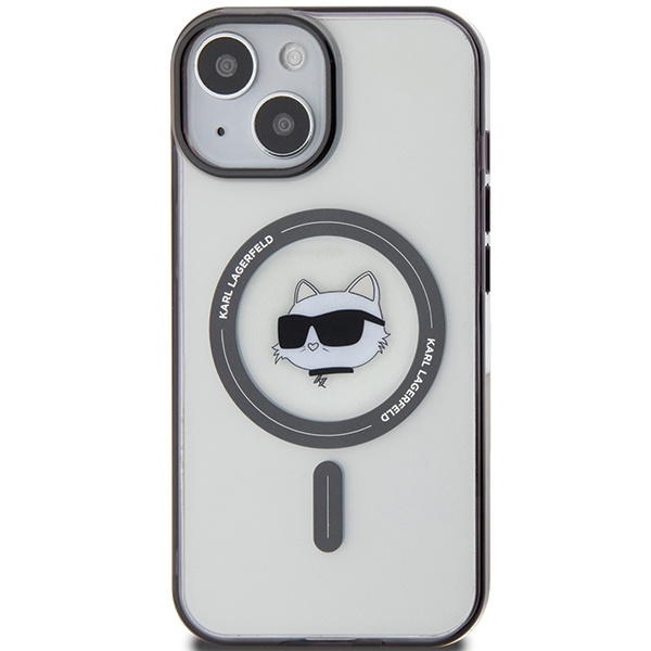 Etui Karl Lagerfeld IML Choupette's Head MagSafe do iPhone 15 Plus - przezroczyste