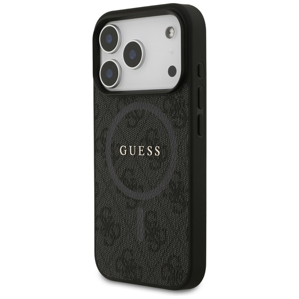 Etui Guess 4G Ring Classic Logo MagSafe  do iPhone 17 Pro czarny