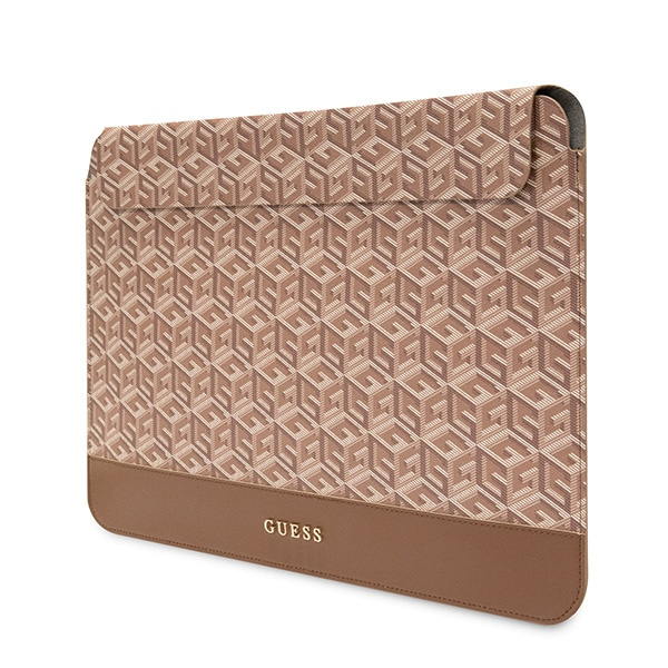 Guess Sleeve GUCS16HGCFSEW 16"brązowy/brown GCube Stripes