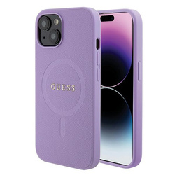 Guess GUHMP15SPSAHMCU iPhone 15 / 14 / 13 6.1" fioletowy/purple hardcase Saffiano MagSafe
