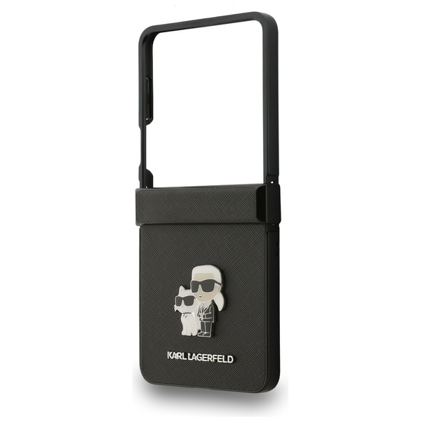 Etui Karl Lagerfeld Saffiano             Karl&Choupette Pin do Samsung Galaxy Z Flip7 czarny
