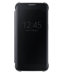 Samsung Clear View Cover do Galaxy S7 czarny Uszkodzone opakowanie